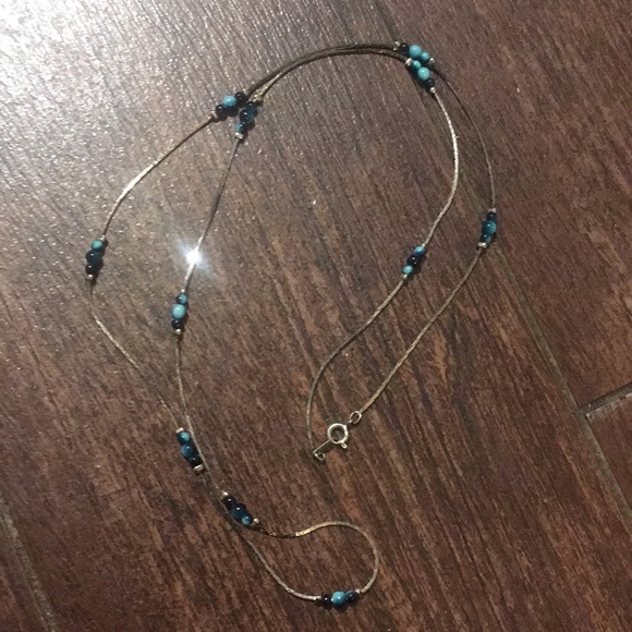 Turquoise Gypsy Silver Sea Necklace - Picture 7 of 8